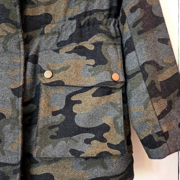 Veronica Beard Camouflage Wool Blend Utility Jacket  S8 - Picture 4 of 15